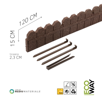 Obrzeże trawnikowe Maryland 15 cm brązowy